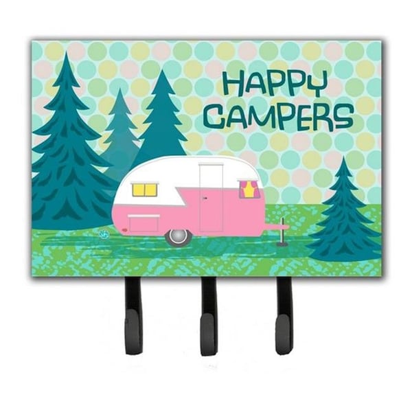Carolines Treasures Carolines Treasures VHA3004TH68 Happy Campers Glamping Trailer Leash or Key Holder VHA3004TH68 - main